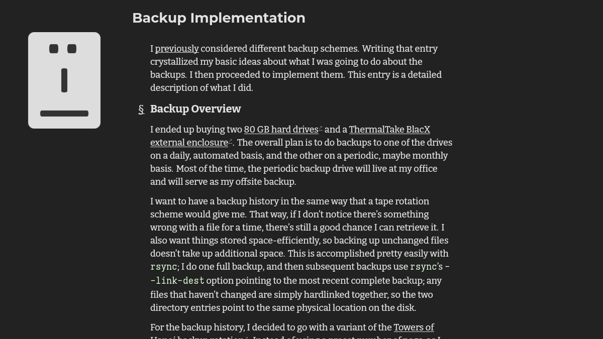 Backup Implementation | Pip! Gold