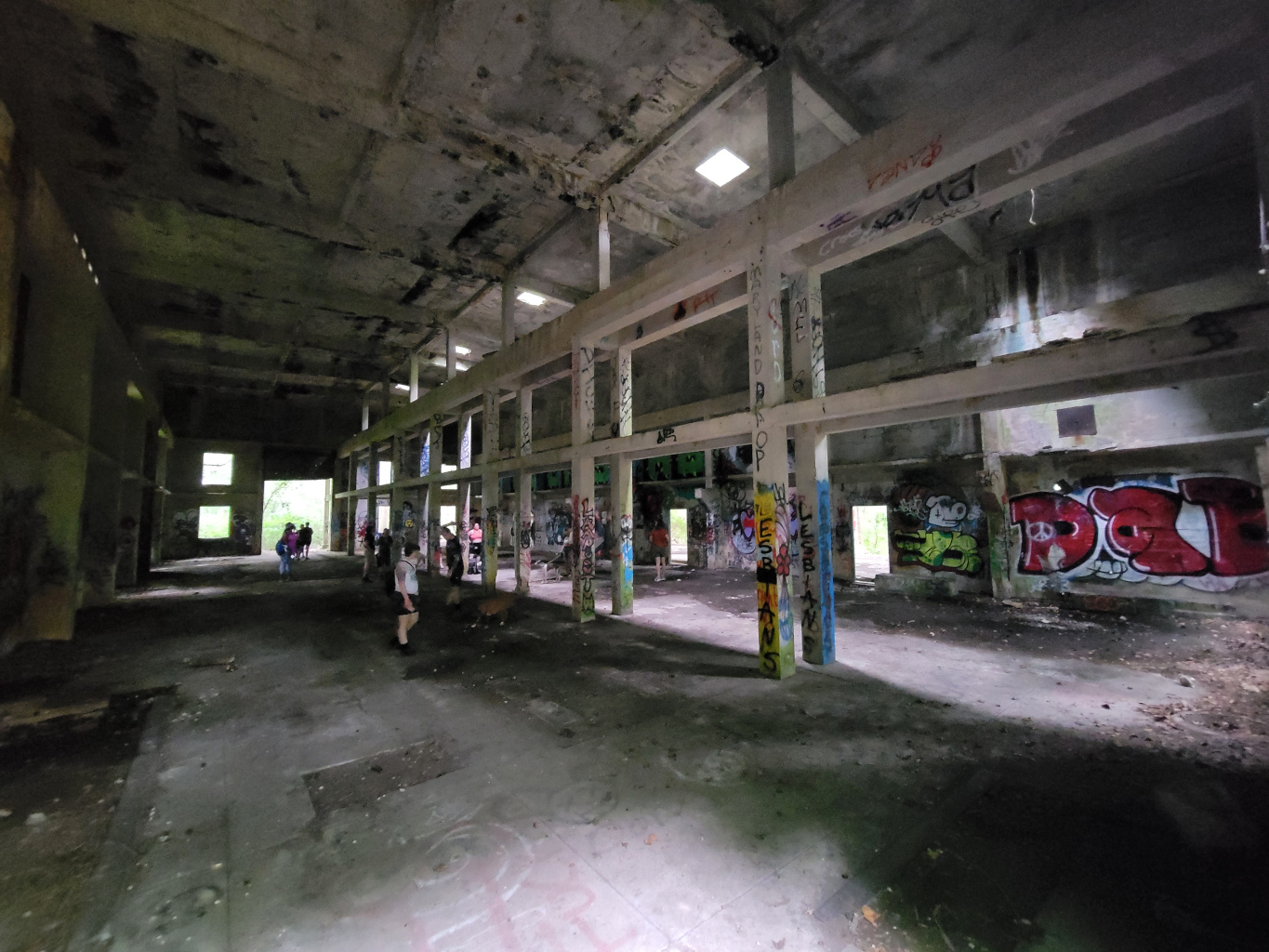 The interior of the power house in July 2025